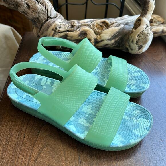 Reef Shoes - Reef Water Vista Women's Size 8 Beach Sandals Marbled Blue